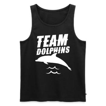 Team Dolphins Dolphin Lover Dolphin Dolphin - Men's Premium Organic Tank Top - black - Front - AI Model Male 178 light (178cm)