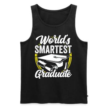 Le diplômé le plus intelligent du monde - Débardeur bio Premium Homme - noir - Devant - Michal (187cm)
