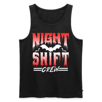 Team Nachtschicht Kollege Nacht Schicht Arbeit - Männer Premium Bio Tank Top - Schwarz - Vorne - Michal (187cm)