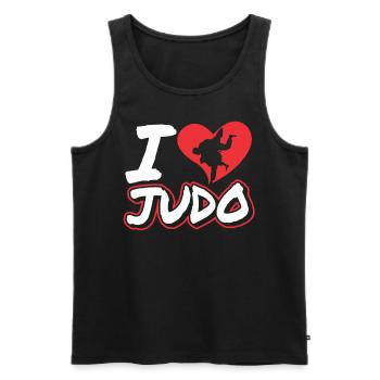 I love Judo Martial Arts Hobby Martial Arts Judoka - Men's Premium Organic Tank Top - black - Front - Michal (187cm)