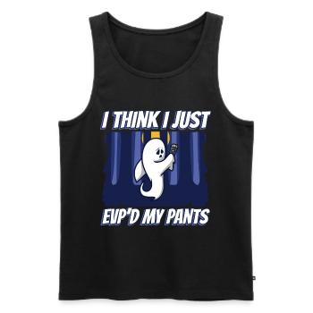I Think I Just EVP'd My Pants - Männer Premium Bio Tank Top - Schwarz - Vorne - AI Model Male 178 light (178cm)