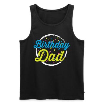 Geburtstag Papa Papi Vater Party - Männer Premium Bio Tank Top - Schwarz - Vorne - Michal (187cm)
