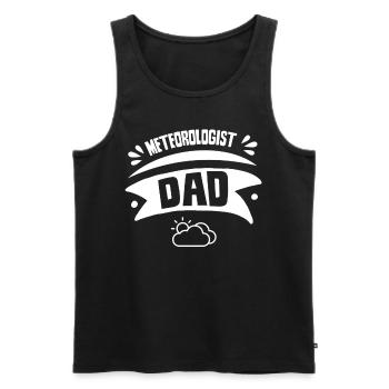 Météorologue Papa Météorologie Prévisions météorologiques - Débardeur bio Premium Homme - noir - Devant - Michal (187cm)