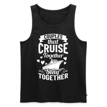 Cruise Ship Cruise Cruise Cruise - Men's Premium Organic Tank Top - black - Front - Michal (187cm)