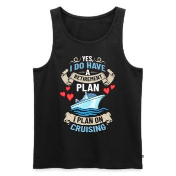 Cruise Ship Cruise Cruise Cruise - Men's Premium Organic Tank Top - black - Front - Michal (187cm)