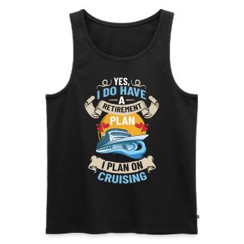 Cruise Ship Cruise Cruise Cruise - Men's Premium Organic Tank Top - black - Front - Michal (187cm)