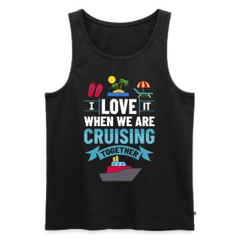 Cruise Ship Cruise Cruise Cruise - Men's Premium Organic Tank Top - black - Front - Michal (187cm)
