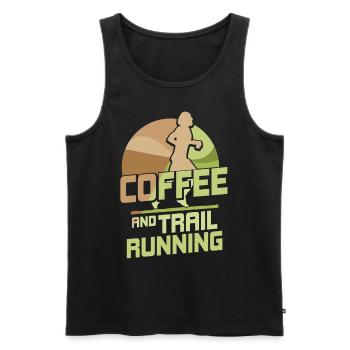 Café et Trail Running Race Runner Trail Run - Débardeur bio Premium Homme - noir - Devant - Michal (187cm)