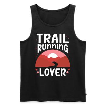 Trail Running Lovers Trail Running Course - Débardeur bio Premium Homme - noir - Devant - Michal (187cm)