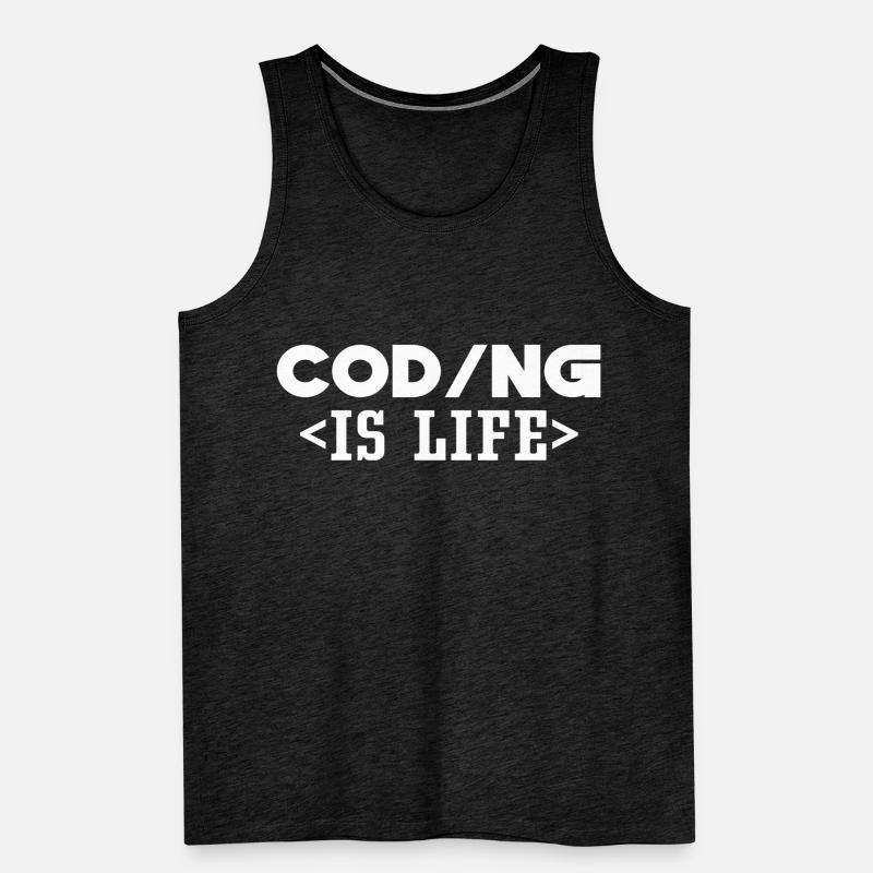 Coding Ist Leben Code Programmierer Coder Männer Premium Bio Tank Top