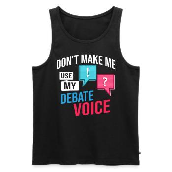 Debate Political Discussion Debate Argument - Men's Premium Organic Tank Top - black - Front - AI Model Male 178 light (178cm)