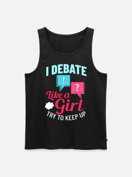 Debate Political Discussion Debate Argument - Men's Premium Organic Tank Top - black