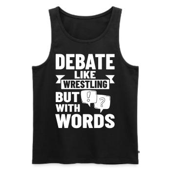 Debate Political Discussion Debate Argument - Men's Premium Organic Tank Top - black - Front - AI Model Male 178 light (178cm)