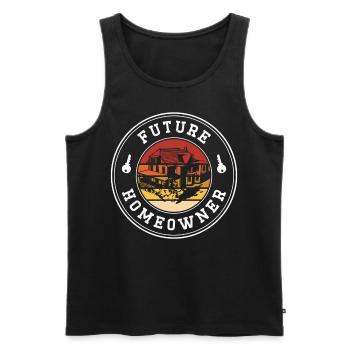 Zukünftiger Hauseigentümer Hausbesitzer Hausherr - Männer Premium Bio Tank Top - Schwarz - Vorne - Michal (187cm)