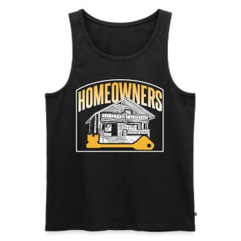 Hauseigentümer Hausbesitzer Hausherr Haus - Männer Premium Bio Tank Top - Schwarz - Vorne - Michal (187cm)