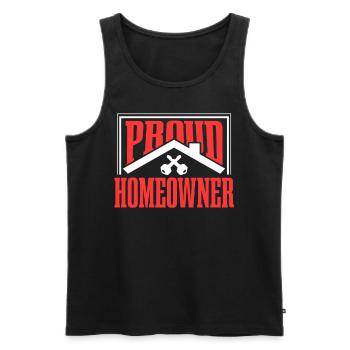 Stolzer Hauseigentümer Hausbesitzer Hausherr Haus - Männer Premium Bio Tank Top - Schwarz - Vorne - Michal (187cm)
