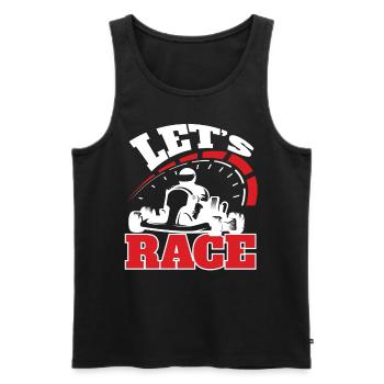 Go Kart Win Go Kart Racing - Men's Premium Organic Tank Top - black - Front - AI Model Male 178 light (178cm)