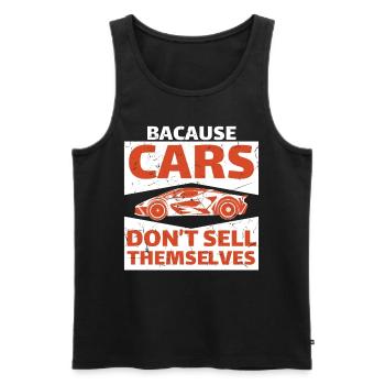 Life Is Too Short For Not Buying The Car - Men's Premium Organic Tank Top - black - Front - Michal (187cm)