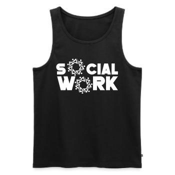 Social Work Social Work Social Worker Occupation - Men's Premium Organic Tank Top - black - Front - AI Model Male 178 light (178cm)