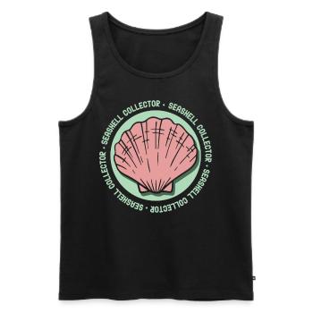 Shell Collector Shell Collector Collect shells - Men's Premium Organic Tank Top - black - Front - AI Model Male 178 light (178cm)