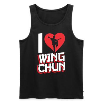 J’adore Wing Chun Martial Arts Trainer Arts Martiaux - Débardeur bio Premium Homme - noir - Devant - Michal (187cm)
