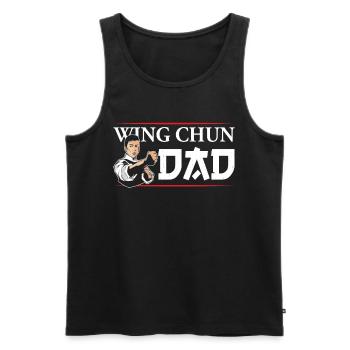 Wing Chun Vater Kampfkunst Kampfsport Trainer - Männer Premium Bio Tank Top - Schwarz - Vorne - Michal (187cm)