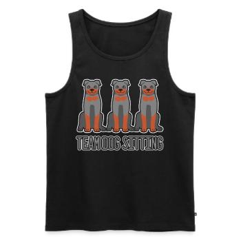 Dog Sitting Dog Sitting Dog Sitter - Débardeur bio Premium Homme - noir - Devant - AI Model Male 178 light (178cm)