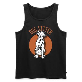 Dog Sitter Dog Dog Sitting Dog Sitting - Débardeur bio Premium Homme - noir - Devant - AI Model Male 178 light (178cm)