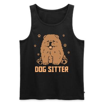 Dog Sitter Dog Sitting Dog Sitting - Débardeur bio Premium Homme - noir - Devant - AI Model Male 178 light (178cm)