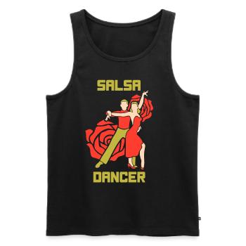 Salsa Tänzer Hobby Tanzen Tanz - Männer Premium Bio Tank Top - Schwarz - Vorne - AI Model Male 178 light (178cm)