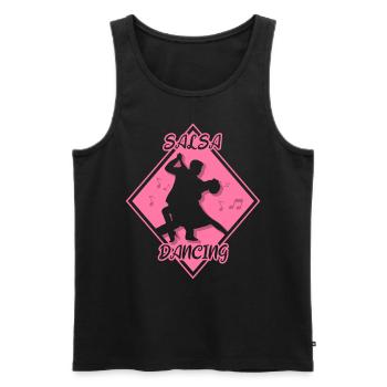 Salsa Tanzen Hobby Tanz Tänzer - Männer Premium Bio Tank Top - Schwarz - Vorne - AI Model Male 178 light (178cm)
