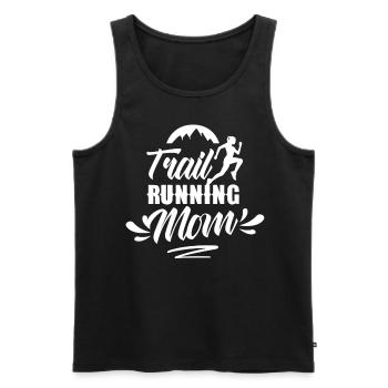 Trail Running Mama Runner Course de trail Running - Débardeur bio Premium Homme - noir - Devant - Michal (187cm)