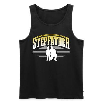Stiefvater Vatertag Stiefpapa Stepdad - Männer Premium Bio Tank Top - Schwarz - Vorne - AI Model Male 178 light (178cm)