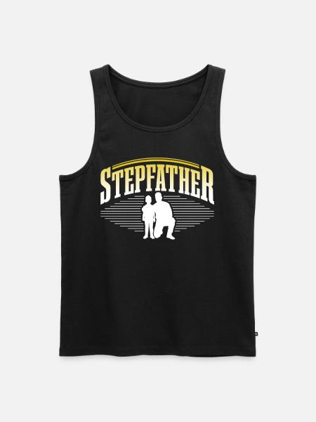 Stiefvader Vaderdag Stiefvader Stiefvader Stiefvader - Mannen Premium Bio Tanktop - zwart