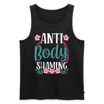 Anti Body Shaming Bodyshaming Annoyance Stop - Men's Premium Organic Tank Top - black - Front - Michal (187cm)