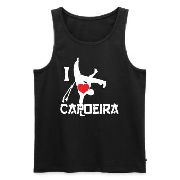 J’adore Capoeira Hobby Arts Martiaux Brésiliens - Débardeur bio Premium Homme - noir - Devant - Michal (187cm)