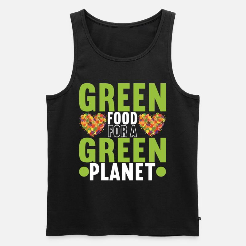 Vegan Vegetarier - Männer Premium Bio Tank Top - Schwarz