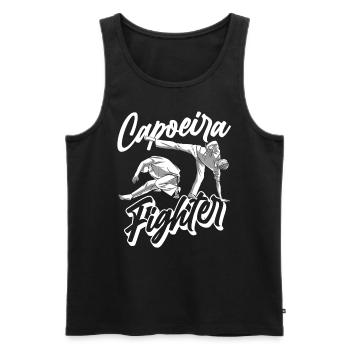 Capoeira Fighter Brazilian Hobby Martial Arts - Men's Premium Organic Tank Top - black - Front - Michal (187cm)