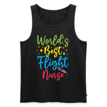 The Best Flight Nurse in the World Flight Doctor - Men's Premium Organic Tank Top - black - Front - Michal (187cm)