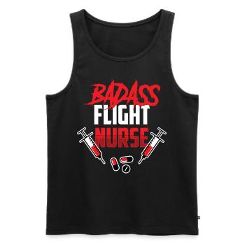 Badass Flight Nurse Profession Flight Nurse - Men's Premium Organic Tank Top - black - Front - Michal (187cm)