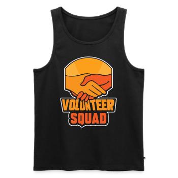 Volunteer Team Profession Volunteer - Men's Premium Organic Tank Top - black - Front - AI Model Male 178 light (178cm)