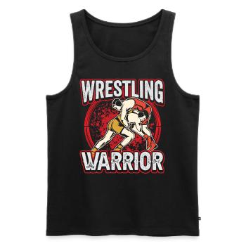 Wrestling Krieger Ringkampf Ringen Ringer - Männer Premium Bio Tank Top - Schwarz - Vorne - AI Model Male 178 light (178cm)