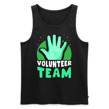 Volunteer Team Profession Volunteer - Men's Premium Organic Tank Top - black - Front - AI Model Male 178 light (178cm)