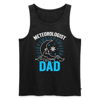 Météorologue Papa Météorologie Météorologie - Débardeur bio Premium Homme - noir - Devant - Michal (187cm)