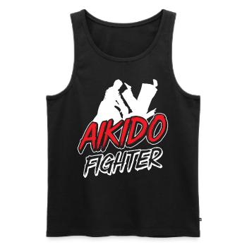 Aikido Fighter Martial Arts Martial Arts Lovers - Men's Premium Organic Tank Top - black - Front - Michal (187cm)