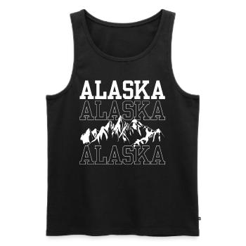 Alaska Randonnée Randonnée Nature Randonneurs - Débardeur bio Premium Homme - noir - Devant - AI Model Male 178 light (178cm)