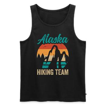 Alaska Hiking Team Hiking Hiker Hike - Men's Premium Organic Tank Top - black - Front - Michal (187cm)