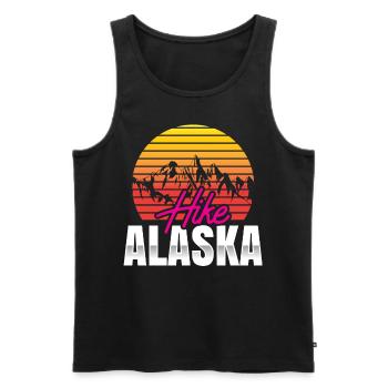 Wanderungen In Alaska Wanderung Wanderer Wandern - Männer Premium Bio Tank Top - Schwarz - Vorne - AI Model Male 178 light (178cm)