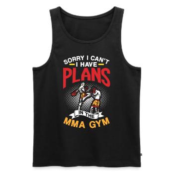 Je ne peux pas avoir de plans au Mma Gym Désolé - Débardeur bio Premium Homme - noir - Devant - Michal (187cm)