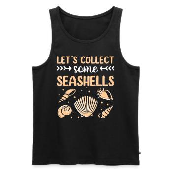 Let's Collect Shells Shell Collector Shell - Men's Premium Organic Tank Top - black - Front - AI Model Male 178 light (178cm)